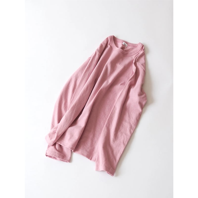 eleven 2nd ピンク白ストライプ 長袖Tシャツ Long T-shirt（M）｜eleven 2nd | 84