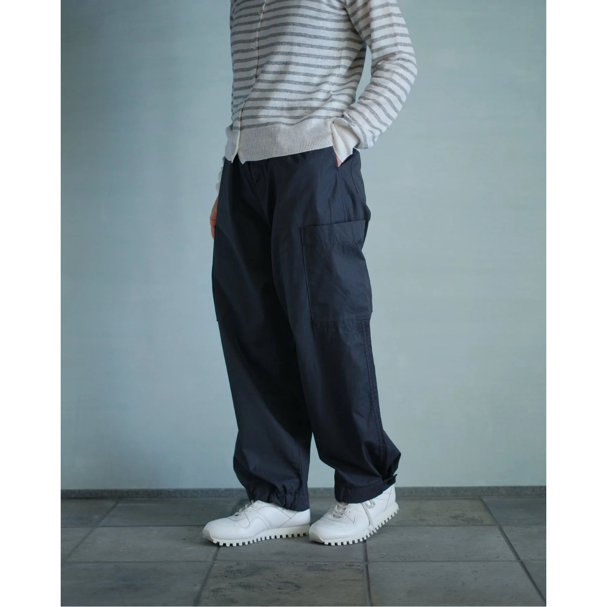 eleven2nd ホワイトカーゴパンツ eleven 2nd カーゴパンツ (Fine Cotton Poplin Cargo Pants / White)