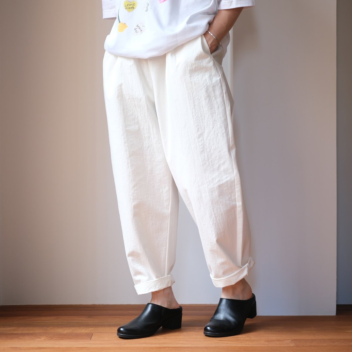 pot and tea シルクネップテーバードパンツ シルクネップテーパードパンツ｜pot and tea | 84