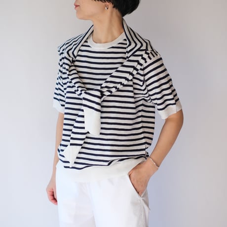 Border SS Sweater｜eleven2nd