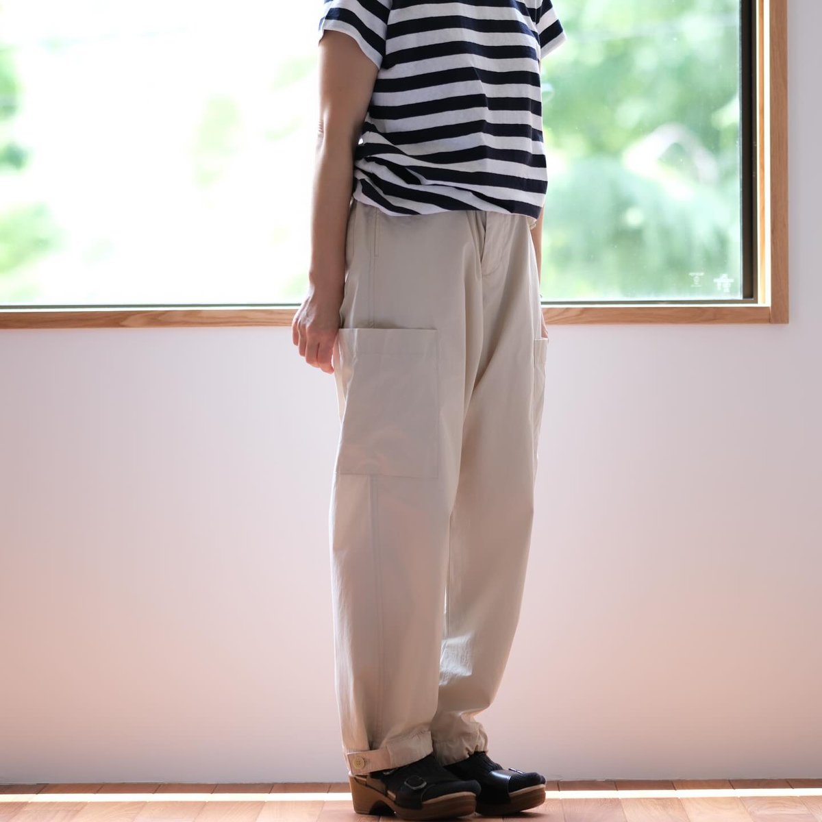 eleven 2nd ホワイトカーゴパンツ eleven 2nd カーゴパンツ (Fine Cotton Poplin Cargo Pants / White)