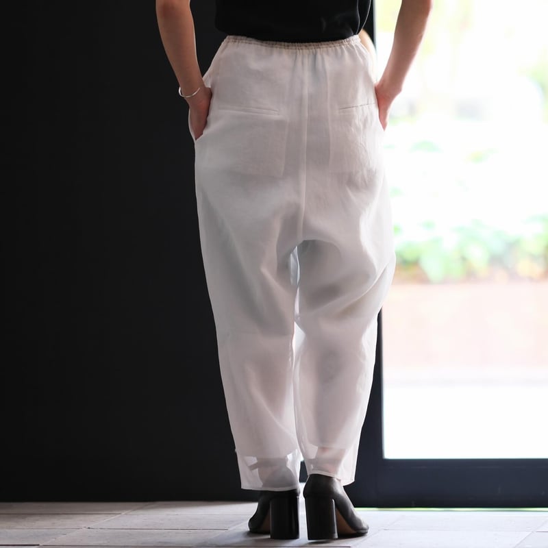 White organza layered pants|TENNE HANDCRAFTED M White organza layered pants|TENNE HANDCRAFTED M