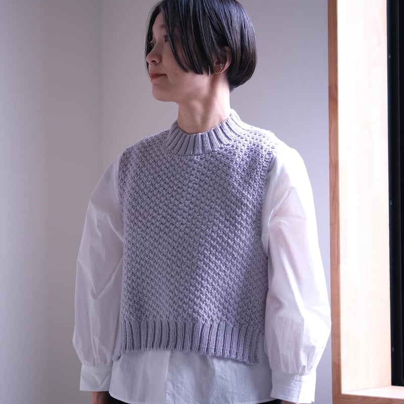 torici 鍵編みベスト 白 torici 鍵編みベスト 白
