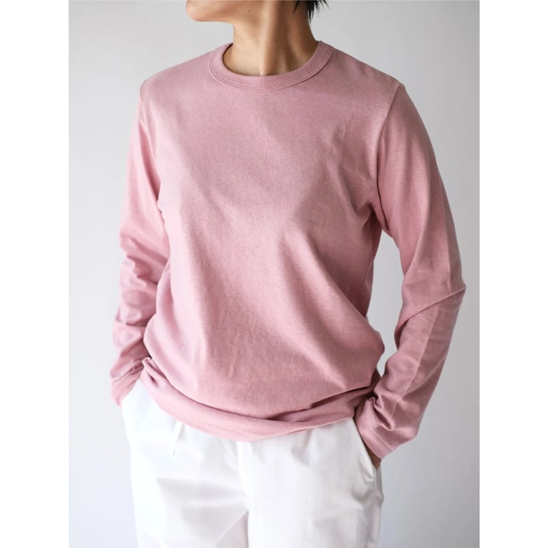 eleven 2nd ピンク白ストライプ 長袖Tシャツ Long T-shirt（M）｜eleven 2nd | 84