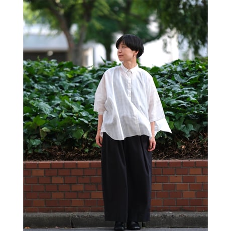 Checked Gathered Blouse｜SACUCA