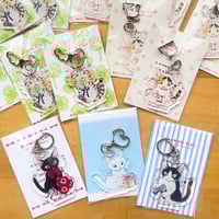 リボンキャット アクリルキーホルダー