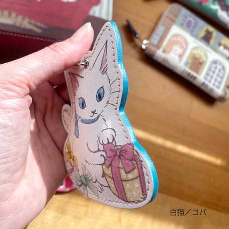 リボンキャット ダイカットキーホルダー