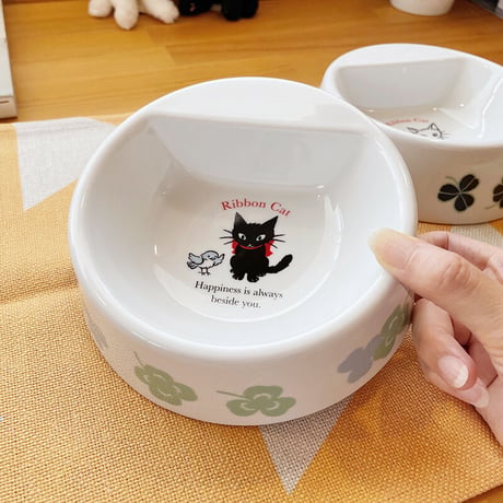 猫ちゃん用フードボウル（お名前シール付き）