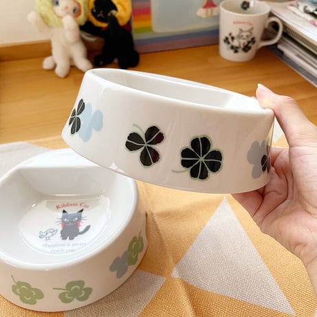 猫ちゃん用フードボウル（お名前シール付き）