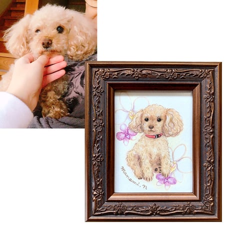 愛猫オーダー／ミニ額サイズ（額付き）