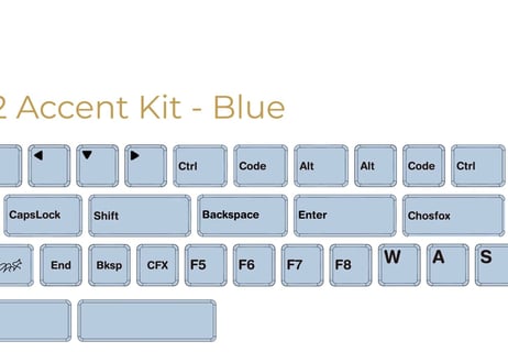 ChocFox CFX BoW Keycap Set（ACCENT KIT - OCEAN BLUE）