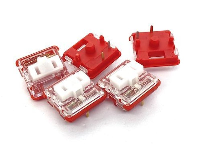 Kailh Choc V1 Red Pro ロープロファイルスイッチ（クリア/リニア/35g/