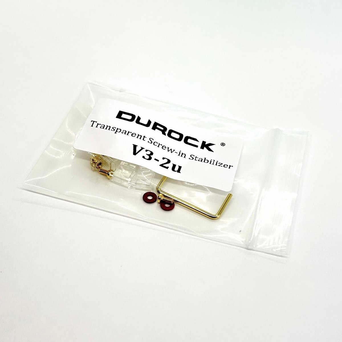 DUROCK 2U V3 PCBマウントスタビライザー（クリア/ゴールド