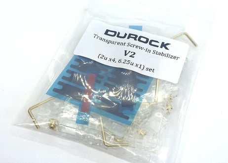 Durock V2 PCBマウントスタビライザーセット（クリア/2Ux4/6.25Ux1）