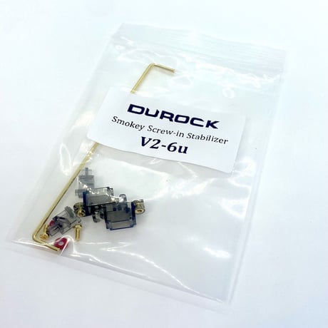 Durock 6U V2 PCBマウント スタビライザー（スモーキー）