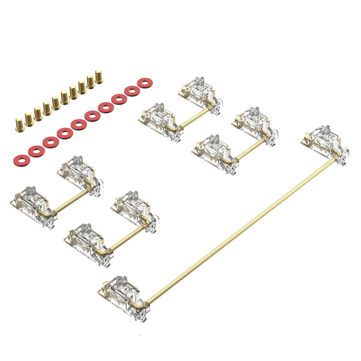 DUROCK V3 PCBマウントスタビライザーセット(クリア/2Ux4/6.25 DUROCK V3 PCBマウントスタビライザーセット(クリア/2Ux4/6.25