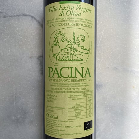 Pacina Olio Extra Vergine d’Oliva 2024 パーチナ オーリオエクストラ ヴェルジネ ドリーヴァ500ml