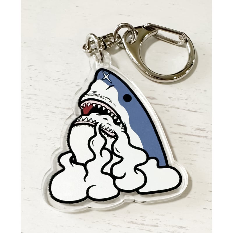 トールガレージ　サメちゃんセット　（ステンレス入り） アクリルキーホルダー『サメちゃん』(5cm×5cm） | Nameless Element