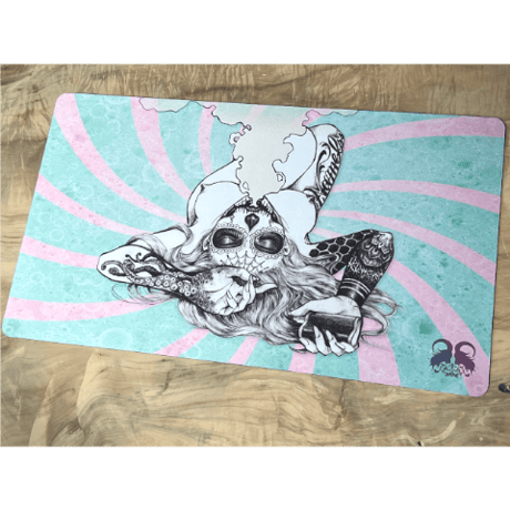 Lサイズ VAPEビルド&ゲーミングマット 350 × 600 × 2 (mm) Tattoo Girl