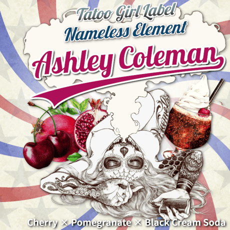 30mL チェリー x ザクロ x ブラッククリームソーダ "Ashley Coleman" VAPEリキッド
