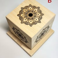 香炉竹製 立方体B
