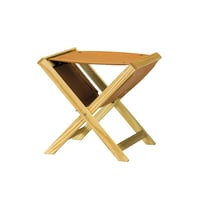 TRINAL stool / Leather / Ash