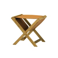 TRINAL stool / Leather / Oak