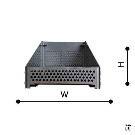 薪ストーブ用ペレット燃焼カゴ-NEN3D(奥長タイプ)