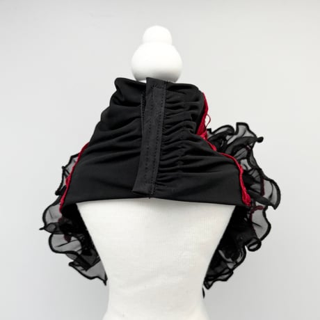 K-589 Black & Red フリルブラウス