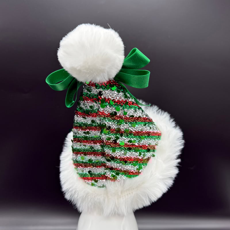 K-717スパンコール生地サンタ帽子 | KiKi