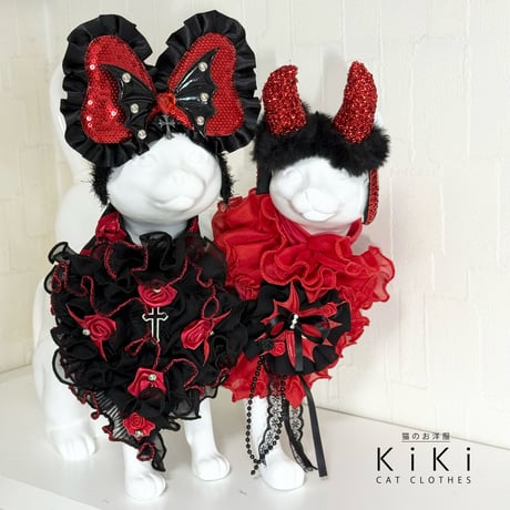 K-589 Black & Red フリルブラウス