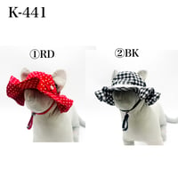 【K-441】柄フリル帽子