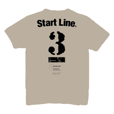 StartLine 3rd Anniversary T-shirt／3周年記念Tシャツ（Beige／ベージュ）