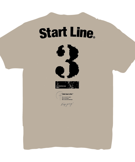 StartLine 3rd Anniversary T-shirt／3周年記念Tシャツ（Beige／ベージュ）