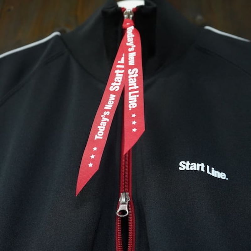 W-Zip Lines Jersey ／ダブルジップラインジャージ（Black × Red