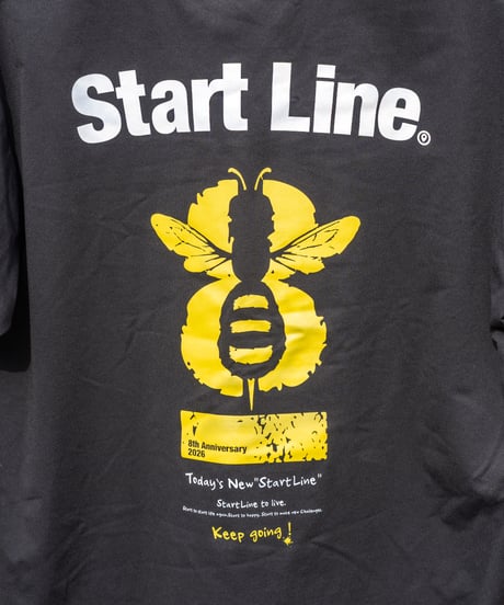 【残りわずか】StartLine 8th Anniversary T-shirt／8周年記念Tシャツ（Black／ブラック）