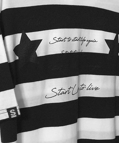 StartLine Standard Border T-shirt／スタンダードボーダーTシャツ（Red／レッド）