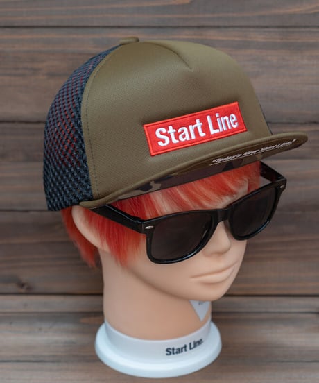 StartLine Box Logo Cap X／ボックスロゴキャップ（Khaki／カーキ）