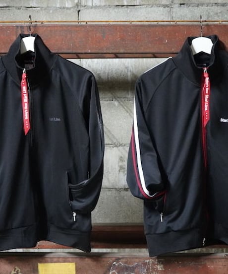 W-Zip Lines Jersey ／ダブルジップラインジャージ（Black × Red／ブラック × レッド）