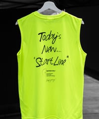 【残りわずか】Today`s New StartLine No-sleeve／トゥデイズニュースタートラインノースリ（NeonYellow／ネオンイエロー）