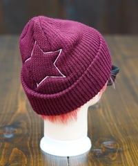 Big Star Knit Cap／ビッグスターニットキャップ（Burgundy／バーガンディ）
