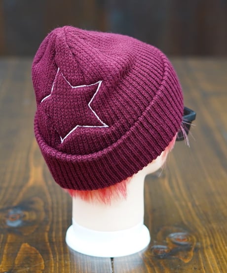Big Star Knit Cap／ビッグスターニットキャップ（Burgundy／バーガンディ）