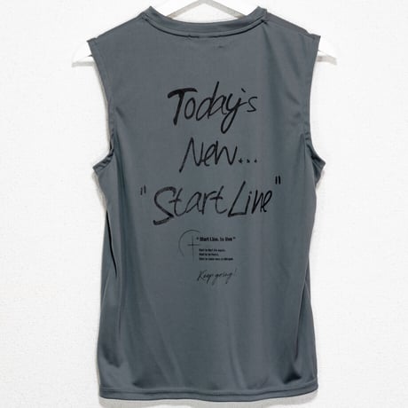 【SS残り1点】Today`s New StartLine No-sleeve／トゥデイズニュースタートラインノースリ（Gray／グレー）