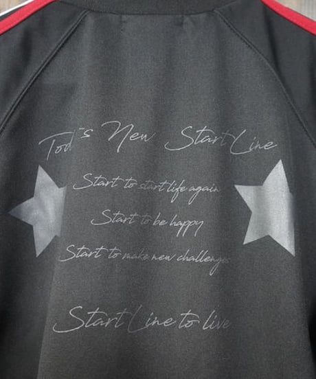 W-Zip Lines Jersey ／ダブルジップラインジャージ（Black × Red／ブラック × レッド）