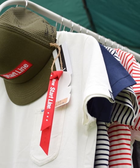 Lee with SL Pocket Border T-shirt／リーウィズポケットボーダーTシャツ（Red／レッド）