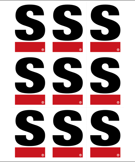 S  Logo Tattoo Sticker／エスロゴタトゥーステッカー（9枚セット）