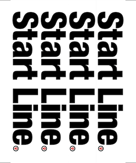StartLine  Logo Big Tattoo Sticker／スタートラインロゴビッグタトゥーステッカー（4枚セット）