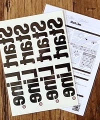 StartLine  Logo Big Tattoo Sticker／スタートラインロゴビッグタトゥーステッカー（4枚セット）