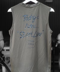 【XS,M残り1点】Today`s New StartLine No-sleeve／トゥデイズニュースタートラインノースリ（Khaki／カーキ）