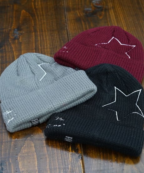 Big Star Knit Cap／ビッグスターニットキャップ（Gray／グレー）
